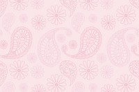 Pastel pink paisley pattern psd background