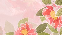 Hand drawn rose background psd batik flower