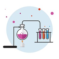 Illustration chemistry laboratory instruments set | Premium Vector ...