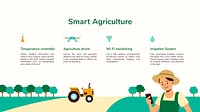 Smart agriculture vector editable presentation template