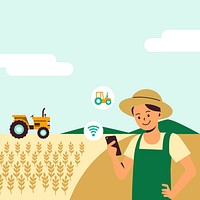 Smart farming sensor system psd digital agricultural technology  