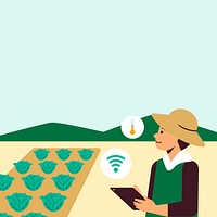 Satellite farming vector social media background