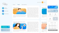 COVID-19 user interface app mockup psd mobile screen