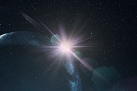 Purple lens flare psd space background