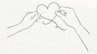 Couple holding heart balloon vector for Valentine’s day illustration