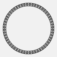 Chinese frame Lu symbol psd pattern black circle in Chinese New Year theme