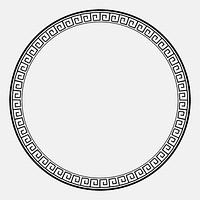 Chinese frame psd oriental woodblock pattern black circle