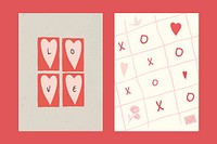 Valentine social media template psd collection