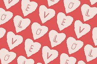 Romantic love pattern vector background 