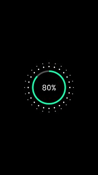 Charging icon smartphone screen psd 80% battery charged