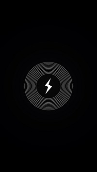 Charging thunderbolt icon vector on smartphone screen