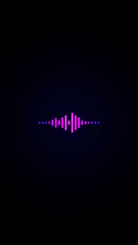 Virtual assistant icon vector recording sound waves on screen