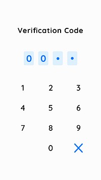 Verification code screen psd template for smartphone