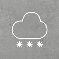White snowing psd icon UI weather forecast