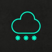 Snowing icon psd weather forecast neon graphic