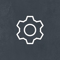 Setting simple gear UI psd icon