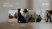 Movie streaming service vector graphic user interface