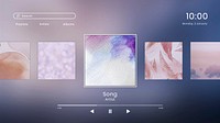 Song streaming service vector graphic user interface
