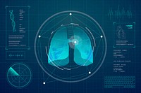 Respiratory system medical holography screen  user interface