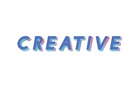 Illustration typography of the word creative