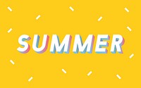 Illustration typography of the word summer
