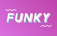 Illustration typography of the word funky