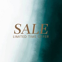 Sale editable template vector ocean background