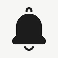 Bell filled icon vector black for social media app