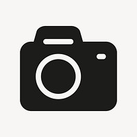 Camera filled icon psd black for social media app