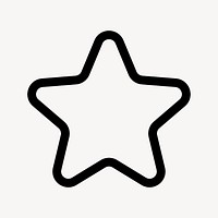 Star outlined icon psd for social media app