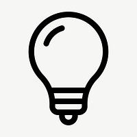 Light bulb outlined icon vector for social media app