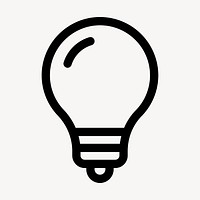 Light bulb outlined psd for social media app