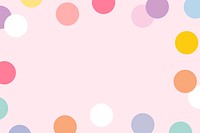 Pastel polka dot frame psd cute pastel pattern