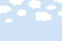 Cute background psd with fluffy cloud pattern