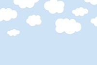 Cute background vector with fluffy cloud pattern