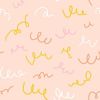 Background seamless pattern vector with cute doodle