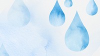 Water drop psd blue background watercolor illustration