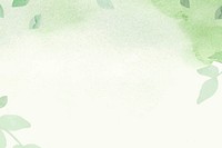 Environment green watercolor background vector with leaf border illustration                                                                  