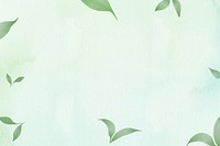 Leaf border environment background psd in watercolor illustration                                                                            