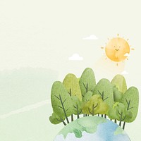 Environment background psd cute sunshine watercolor