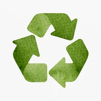 Green recycling symbol vector design element