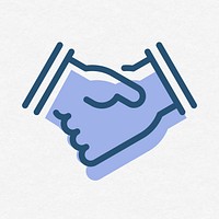 Handshake business icon vector flat graphic
