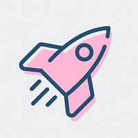Rocket icon startup business symbol