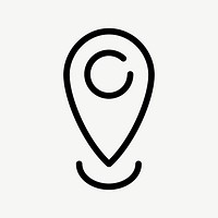 Pinpoint icon vector local business symbol