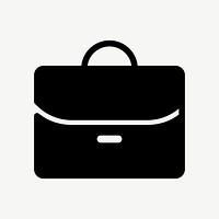 Business bag vector icon in black