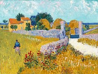 Farmhouse in Provence (1888) by <a href="http://www.rawpixel.com/search/Vincent%20Van%20Gogh?sort=curated&amp;page=1">Vincent Van Gogh</a>. Original from The National Gallery of Art. Digitally enhanced by rawpixel.