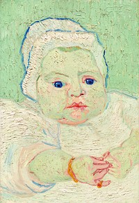 Roulin&#39;s Baby (1888) by <a href="http://www.rawpixel.com/search/Vincent%20Van%20Gogh?sort=curated&amp;page=1">Vincent Van Gogh</a>. Original from The National Gallery of Art. Digitally enhanced by rawpixel.