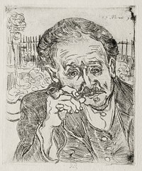 Dr. Gachet (1890) by <a href="http://www.rawpixel.com/search/Vincent%20Van%20Gogh?sort=curated&amp;page=1">Vincent Van Gogh</a>. Original from The Cleveland Museum of Art. Digitally enhanced by rawpixel.
