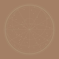 Line constellation map vector background in brown