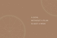 Inspirational words vector with astrological star map on brown background template